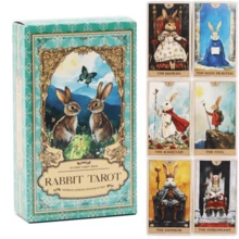 Niedlicher Hasen Tarot Deck: Heilende Tierspirit Karten für Anfänger, einzigartiges Divinations-Tool, Wahrsage-Orakel Deck für Meditation & spirituelle Reise, Kartenspiel, 78 Karten, geeignet für Partyspiele, geeignet für 14+ - Verschiedenfarbig - Übersicht 7