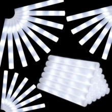 119/56 Pcs Foam Glow Sticks,White  Glow Sticks, Party Foam Glow Sticks With Three Flashing Modes. They Are Perfect Party Favors For Weddings, Outdoor Activities,Dances, Concerts, Halloween And Christmas(White) - 銀白色 - 查看 1
