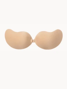 2/1pc Invisible Push Up Sticky Bra Women Backless Strapless Bra Seamless Self-Adhesive Silicone Nipple Cover Boob Pads Sticker Wedding Dress Lingerie,Skin Tone Black With Bonded Bra For Women, Reusable Push Up Bra, Invisible Backless Bra For All Seasons - Multicolor - View 11