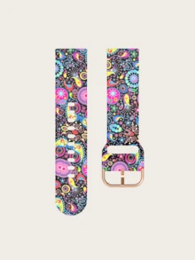 Una correa de reloj de silicona impresa de liberación rápida universal (20, 22 mm), correa de reloj universal, correa de reloj impresa a color, correa de reloj de silicona, correa de repuesto para reloj inteligente, múltiples colores para elegir, adecuada para múltiples escenarios (negocios, deportes, ocio) - 2cm - Ver 24