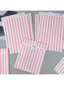 10/50 piezas Bolsas de regalo de 4.7x6.7 pulgadas, incluyendo bolsas para envolver regalos, bolsas de papel pequeñas para accesorios, bolsas de papel con patrón a rayas, bolsas de regalo de caramelo reforzadas, bolsas de papel decorativas DIY, adecuadas para Navidad, Día de San Valentín, bodas, cumpleaños, bolsas de regalo para fiestas, bolsas para envolver regalos. - Multicolor - Ver 6