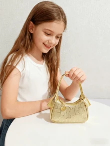 Bolso de mano con relieve de flores para niñas, regalo de vacaciones, monedero de estilo princesa de moda, mini bolso - Unitalla - Ver 5
