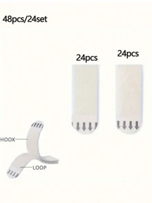 48/24条装重型聚酰胺相框挂条，无损粘贴式挂环，适用于石膏板墙面，非常适合照片和情人节装饰，是节日季的理想之选，无需钻孔，双面可移除墙钩，适用于相框和艺术品。 - 彩色 - 查看 15