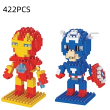 这款可爱的积木套装包含死侍和格鲁特，适合STEM教育DIY，也可作为积木爱好者的桌面装饰和可动人偶玩具。是生日礼物、派对拍照道具、返校用品和卡通人物玩具的理想之选。 - 彩色 - 查看 5