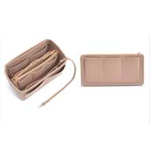 1pc Extra Large/Large/Medium/Small Multi-Functional High Capacity Felt Cloth Inner Lining Makeup Bag Felt Bag Removable Organizer Pouch Travel Accessories - Beige - View 11