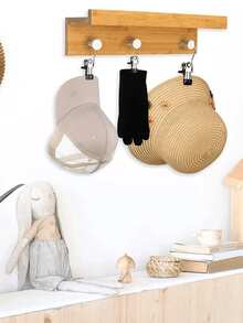 50个简易不锈钢夹子，多用途单钩夹，适用于裤子、裙子，防风衣夹，衣架，节省空间的家居收纳用品，适用于卧室、衣柜、宿舍、家庭使用 - 彩色 - 查看 9