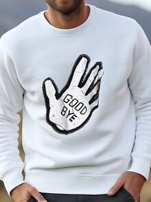 Mens Flannel -  Sweatshirt - White - View 2