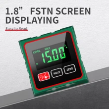 4-Way Magnetic Inclinometer, Digital Inclinometer, Angle Measurement Tool, Angle Detector, Bevel Protractor, Protractor, Inclinometer Angle Meter, 360 Degree High Precision Level