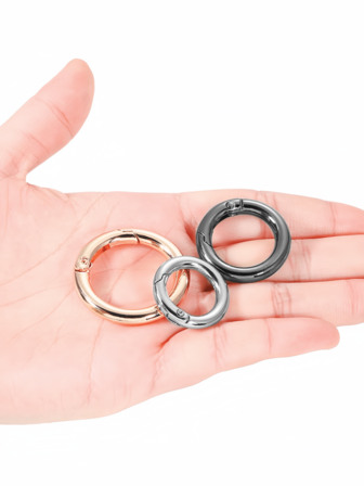 5pcs Key Ring Clip, Round Keychain Rings, Round Carabiner Clip For Keys, Buckle, Bags, Purses - Key Chain Hooks Replacement Keychains Lanyard DIY Crafts