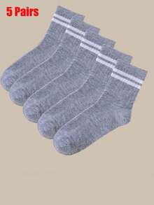 2/5 Pairs Women Slim Striped Mid-Calf Socks - Beige And Brown Striped Pattern, Suitable For Autumn/Winter, Machine Washable, Suitable For Casual And Formal Wear, Cute Socks, Casual Outfit, Fashionable Socks, Comfortable Style, Fashion Enthusiasts, Daily Socks, Fashionable Socks, Durable Material, Fashionable Women, Thick Socks, Fashion Buyers, Formal Wear, Fashionable Stripes, Outdoor Enthusiasts, Striped Pattern, Couple Socks