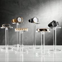 Acrylic Circular Display Stand Transparent Hand Action Figure Display Stand Cosmetics Perfume Small Acrylic Jewelry Watch Stand - Clear - View 9