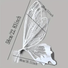 20pcs/Bag Transparent Crystal Butterfly Flower Bouquet Wrapping Paper For Gift Packaging - Multicolor - View 5