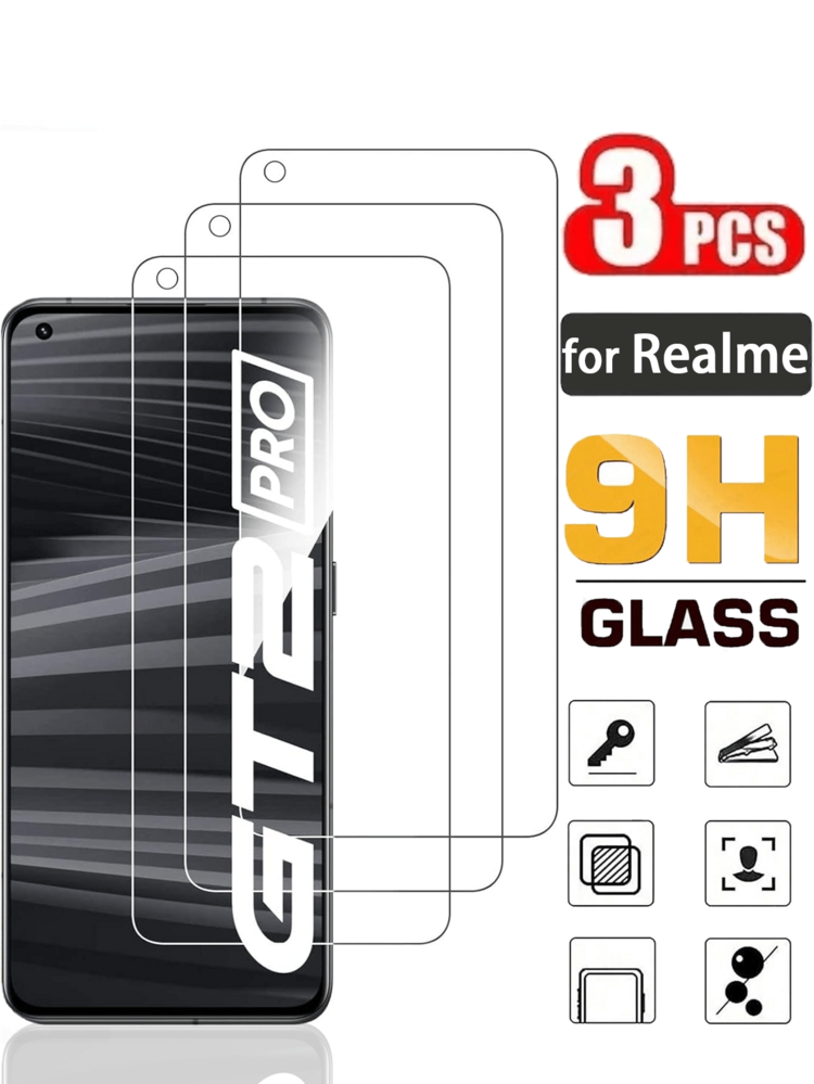 3pcs Ultra-Clear Screen Protector Tempered Glass Film For Realme, Supports Fingerprint Unlock, High Transparency Anti-Fingerprint Anti-Explosion, No Bubble Fit, 1.5CM Thick Hard Packaging, Full Transparent High Definition - 5-In-1 Protection Mobile Phone Accessory Screen Protection Essentials, Applicable To Daily Shield, Office, Home Daily Shield Office Home Phone Screen Protector Phone Accessories Waterproof Shockproof Anti-Fall Scratch Resistant - Clear - View 59