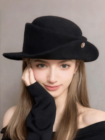 1 pieza Sombrero Fedora vintage para mujer - Diseño de ala plegada elegante con hebilla de metal brillante, sombrero elegante para dama para temporadas frescas (otoño/invierno), ideal para uso diario, citas, fiestas, oficina, actividades al aire libre - Accesorio de tocado chic imprescindible para amantes de la moda y