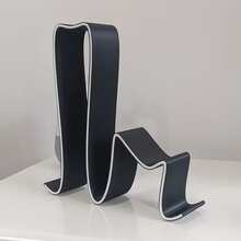 1 pieza Soporte universal para controlador, organizador de auriculares, accesorios de juego, diseño de línea ondulada elegante en negro y blanco - Negro - Ver 6