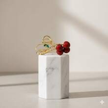 Luxury Cherry Hair Clip | Elegant Metal Claw Hair Clip With Realistic Fruit | Chic Women's Accessory - 金色 - 查看 5
