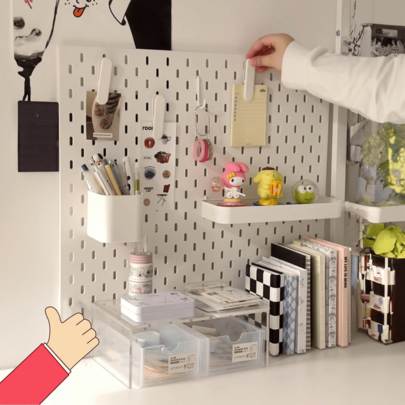 1/2/3/4/10/15/20/25/30pcs Home Pegboard Storage Rack, No-Drill Wall-Mounted Display Shelf, Multi-Functional Bedroom Dorm Kitchen Bathroom Wall Storage Pegboard With Customizable Combination, (Upgraded Material) Improved Quality Inspection And Increased Thickness, Multi-Aspect Improvements (Refer To Image And Real Product Photos For Overall Dimensions) Real Wall-Mounted Display Shows Multiple Pieces Assembled (Refer To Product Reference Photos)