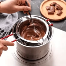 1个多功能不锈钢双层烘焙加热锅 - 稳固底座和圆边设计，双层防水熔化碗（400毫升），均匀熔化不粘锅，易于清洁表面，可用洗碗机清洗 - 彩色 - 查看 13