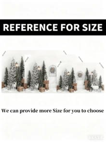 1 Weihnachtsbaum Hintergrund mit Hirsch und Kiefern, perfekt für Fotografie, Weihnachtsfeiern, Festdekorationen, Familienporträts, Heimdekoration, Fotostudio-Requisiten und Weihnachtsdekorationen. - Verschiedenfarbig - Übersicht 4
