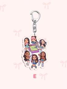 1个亚克力卡通钥匙扣，KATSEYE，KPOP风格，韩国人气女团，成员包括Manon、Sophia、Daniela、Lara、Megan和Yoonchae，可作包包挂饰，粉丝礼物。适合送给男朋友、女朋友、家人、老师，也可作为派对礼物或手机装饰。 - 彩色 - 查看 12