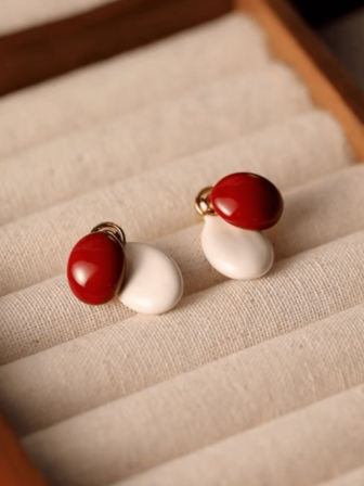 1 Pair New Fashionable Elegant Dual-Tone Earrings, Minimalist Luxury Design Suitable For Women's Daily Wear, Gift