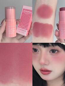 丝绒哑光柔滑腮红棒，持久低饱和度，打造自然妆效，易于涂抹 - 03# - 查看 4