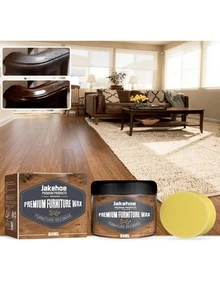 JUE FISH 80g/40g Natural Beeswax Furniture Polish - Polishes, Waterproofs, Scratch-Resistant, Wood Floor Care Beeswax. Natural Beeswax Deeply Nourishes Wood, Restores Luster And Natural Feel, Long-Lasting Shine And Effective Protection, Prevents Drying And Cracking, Moisture And Mildew Resistant, Cleans And Polishes - Multicolor - View 2