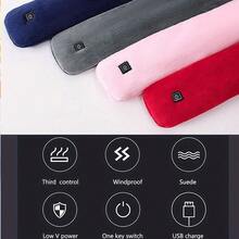 USB-Powered Heated Scarf - 3 Adjustable Temperature Settings, & Washable Neck Warmer For Winter Outdoor Activities (Battery Not Included)