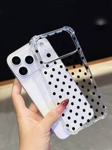 1 Ốp lưng điện thoại chấm bi đen "Polka Dot" | Ốp lưng bảo vệ chống rơi trong suốt - Tương thích với iPhone 17 Pro Max, Tương thích với Galaxy S24/S25 Plus/S23 Ultra/A16/A35/A25/A55, Pixel 9 Pro, Pixel 8, Pixel 7, Tương thích với Moto G85, Tương thích với Infinix Hot 50 Pro+ - Tối giản, Thích hợp làm quà tặng cho bạn bè và sử dụng cá nhân - Trong sáng - Xem 4