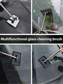 1pc/3pcs/5pcs Windshield Cleaning Tool Set - Extendable & Detachable Handle, Microfiber Cloth Car Glass Cleaning Brush, Car Windshield Squeegee, Suitable For Auto Detailing, Windshield, Truck, SUV, RV And Home Windows, Car Cleaning Kit, Car Glass Cleaner, Windshield Cleaner