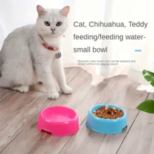 3/6/8Pcs Plastic Pet Bowls In Random Colors - Non-Slip Round Feeding Dishes, Pet Supplies Single Bowls, For Dogs, Cats, Puppy, Kitten - Ideal For Home, Travel, Outdoor - Easy To Clean & Durable, Cat Food Bowl, Sleek Bowl Design, Nonslip Design. - 100ml - View 5