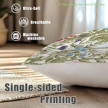 MEMNUN 4 件套复古花卉绿植“家,甜蜜的家,祝福这个家”印花抱枕套(不含枕芯),采用桃皮绒面料,单面印花,尺寸分别为 17.7*17.7 英寸(45*45 厘米)/ 19.69*19.69 英寸(50*50 厘米)/ 15.75*15.75 英寸(40*40 厘米),家居装饰抱枕套,卧室装饰枕套,礼品 - 彩色 - 查看 5