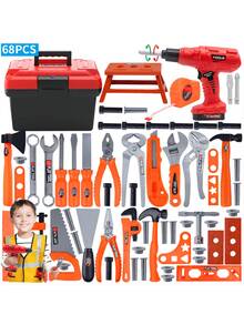 68入組工具套裝系列帶工具背心 - 橘色 - 查看 4