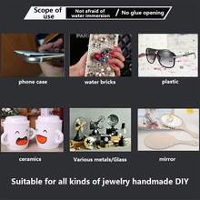 Pegamento multiusos B7000 DIY - Adhesivo transparente y resistente al agua para proyectos hechos a mano, joyería y reparación de pantallas de teléfono - Color transparente - Ver 10