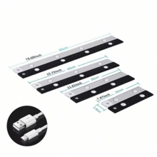 1pc/2pcs Smart LED Motion Sensor Light, USB Rechargeable PIR Sensor Wall Lamp, Ultra-Thin Cat Eye Hill Lamp Strip, 3 Lighting Modes Adjustable, Suitable For Kitchen, Wardrobe, Wine Cabinet, Shoe Cabinet, Bedroom Lighting