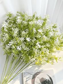1/2/3朵仿真雪莲花，100厘米仿真花，适用于墙面、客厅、卧室、婚礼、派对装饰、桌面摆设。家居、桌面、厨房、婚礼、餐桌、中心装饰、办公室、花园、户外、房屋、庭院装饰，适合春、夏、秋、冬四季。 - 白色 - 查看 2