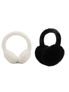 2-in-1 einfarbige Ohrenschützer, Unisex - weiche, flauschige Ohrenwärmer, Damen Schnee Ohrenschützer, faltbare Ohrenschützer, verstellbares Stirnband, flauschige Fütterung, bequeme kältebeständige Ohrenschützer, geeignet für Winteraktivitäten Outdoor, Partys, Fotografie, Outdoor-Ohrenschützer - Verschiedenfarbig - Übersicht 8