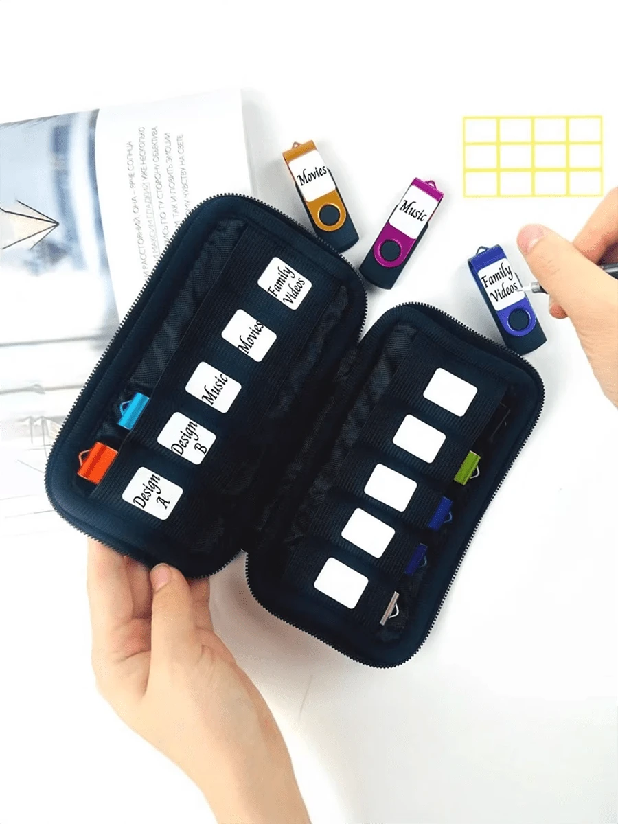 Mini USB Flash Drive Storage Bag, Portable Protective Case For U Disk, Bank Card, K-Key