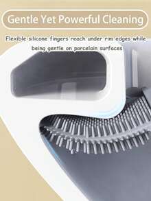 Chổi cọ bồn cầu silicon, chổi vệ sinh gắn tường nhỏ gọn tại nhà, chổi cọ bồn cầu có tay cầm dài có thể tháo rời với lỗ thông gió bên hông, chống rò rỉ, đầu phẳng, lông mềm, nhanh khô, lông mềm để vệ sinh bồn cầu, dụng cụ vệ sinh phòng tắm - Nhiều màu - Xem 6