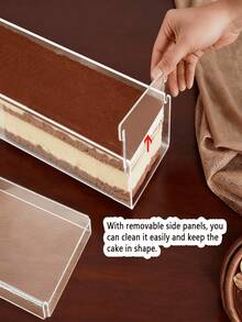 Acrylic Dessert Stand With Removable Dividers - Multi-Tier Cake Mold And Display Container, Easy To Clean Rectangular Dessert Tray, Suitable For Cheesecake, Frozen Plates And Commercial Kitchens - Transparent - View 2