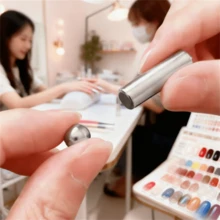 2pcs Double-Ended Magnetic Nail Art Stick With Cat-Eye Magnets & Gel System - Magnetic Ball Manicure For DIY Glitter Effects, Gel Polish Application/, Salon-Quality Magnet Design - Multicolor - View 8