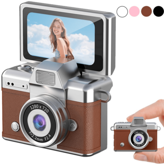 Mini Keychain Digital Camera, FHD 1080p , Flash, HD Display, Long-Lasting Battery Life For Travel Recording Birthday Christmas Stocking Gifts