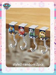 Paw Patrol 1/2/4个装汪汪队主题墙钩，承重20公斤，金属材质，无需钻孔，桌面侧边收纳挂钩，宿舍书桌挂钩，最佳节日礼物，派对装饰，完美派对装饰，家居装饰，情人节房间装饰，生日庆祝的理想朋友礼物，纪念品，女士纪念品，可爱美学，情人节礼物，装饰品，家居装饰，情人节礼物