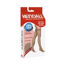 Meia Kendall 7/8 Com Silicone Média Compressão Sem Ponteira 1712  Casual-Confortável - Castanho - Visão 1