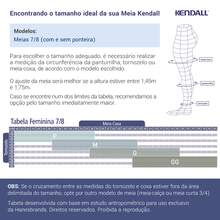 Meia Kendall 7/8 Com Silicone ALTA Compressão Sem Ponteira 1713 Casual-Confortável Inverno - Mel - Visão 5