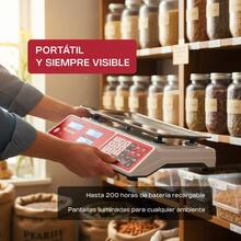 VINSON Báscula Digital Comercial, 40 kg / 5 g de Precisión, VINS-40 - Rojo - Ver 6