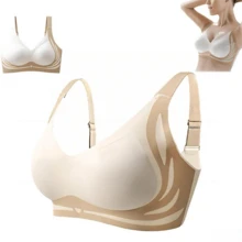 Wire-Free Push-Up Bra - Lifting And Anti-Sagging Design, Comfortable And Unrestricted, 1 Pack, Four Colors Available - Beige - View 8