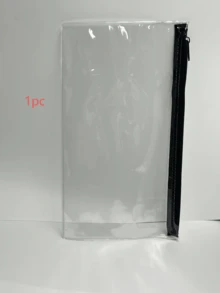 Estojo transparente para lápis, ideal para viagens (1 unidade, 3 unidades ou 10 unidades), perfeito para guardar maquiagem e outros materiais escolares e de escritório. Feito de material transparente para fácil visualização.