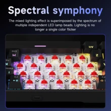 Bàn phím có dây nhiều màu AJAZZ NK61, đèn nền xung quanh bên hông, bố cục 61 phím có bộ tháo nắp phím, công tắc có thể thay nóng, công tắc vệ tinh được tinh chỉnh - AJAZZ - Xem 4