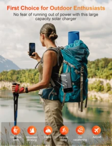 40000mAh Large-Capacity Battery Pack Portable MobilePhone Charger With Built-In Bright Flashlight 4 Cables PD20W Fast Charging 5 Output 3 Input Travel Emergency Applicable To Most Electronic Devices - Đỏ - Xem 4